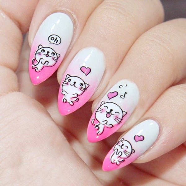 Красивый маникюр с животными