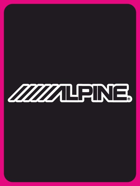 Алпайн наклейка на автомобиль