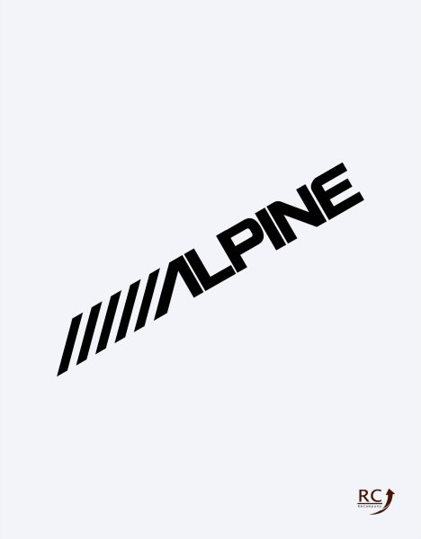 Alpine надпись