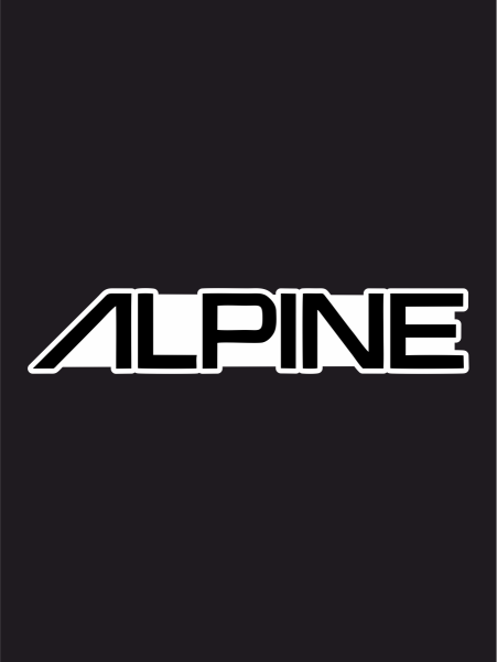Наклейка на авто "Alpine"