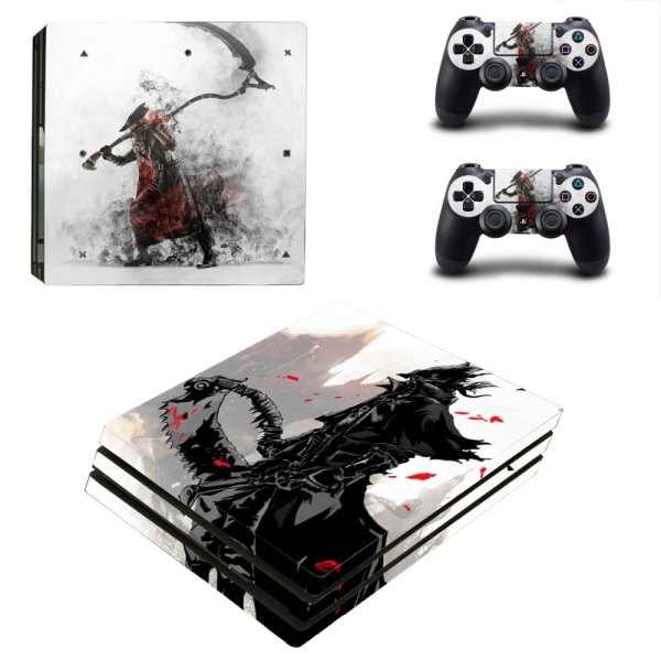 Виниловые наклейки на ps4 Slim Bloodborne