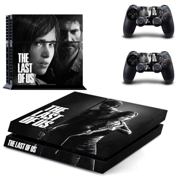 Наклейка на консоль ps4 Slim last of us