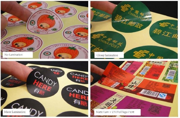 Матовая и глянцевая наклейка