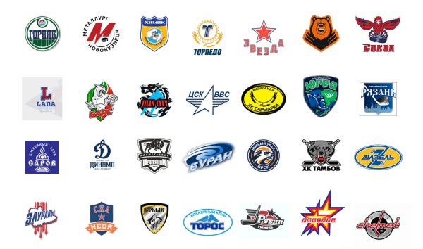 Эмблемы хоккейных клубов ВХЛ