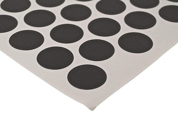 Заглушка самоклейка d-14мм(Оникс серый 25шт/лист)(50)