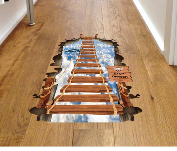 3d наклейки на пол