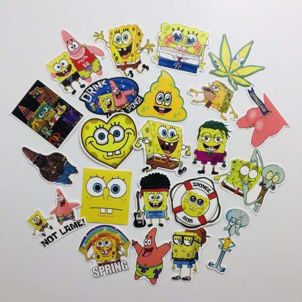 Спанч Боб наклейки для печати