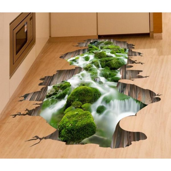 Наклейки на пол в ванную комнату