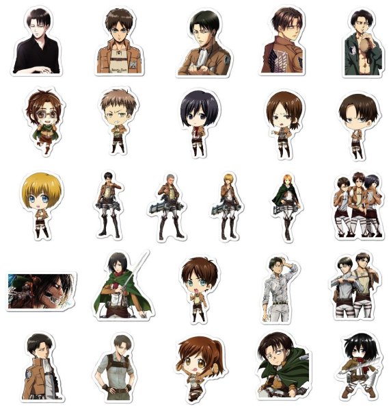 Наклейки из атаки титанов