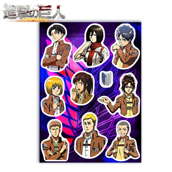 Аниме наклейки для распечатки атака титанов