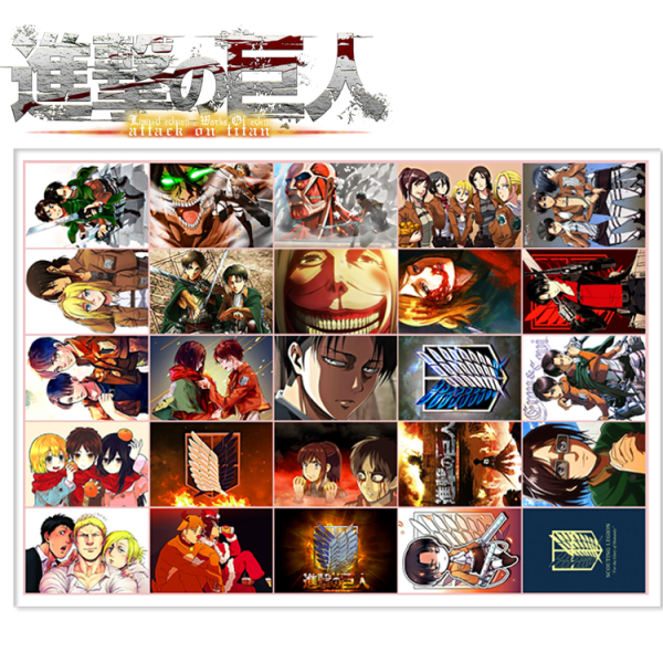 Листы с аниме наклейками атака титанов