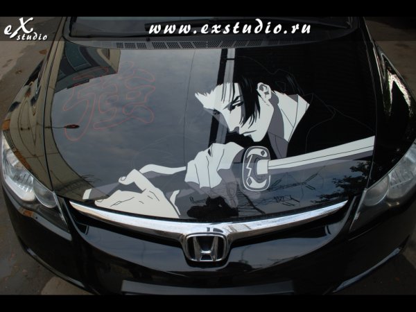 Аэрография на авто аниме