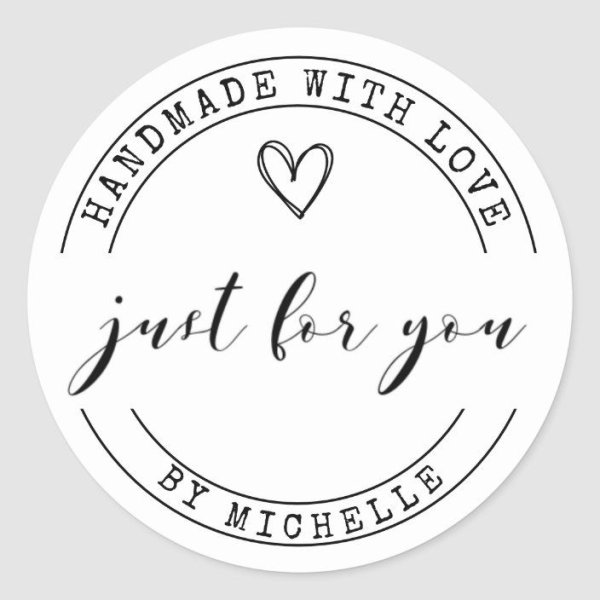 Круглые наклейки хенд мейд