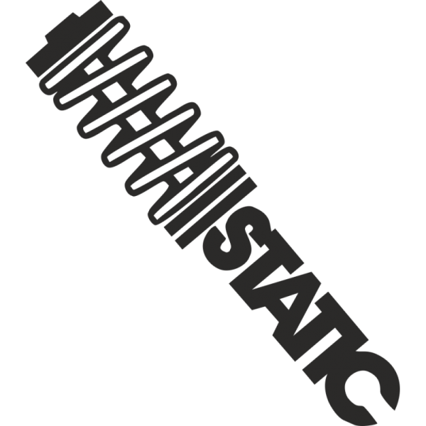 На статике наклейка