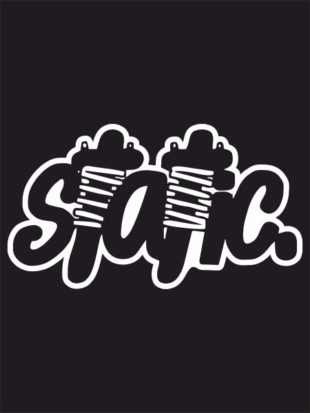 Наклейка на авто "static"