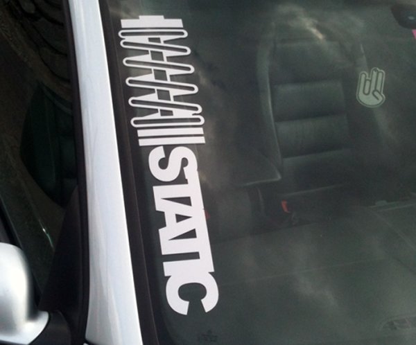 Наклейка на авто "static"