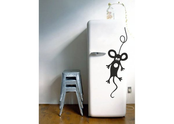 Веселые наклейки на холодильник