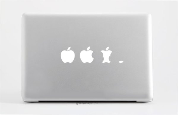 Наклейка эпл на ноутбук
