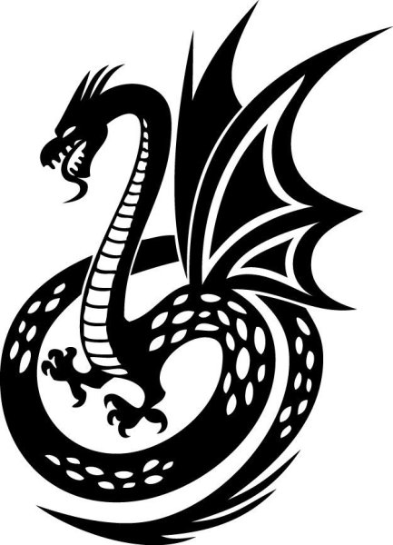 Наклейка (стикер) дракон