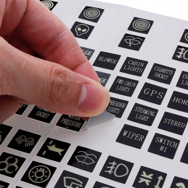 Наклейки для кнопок авто