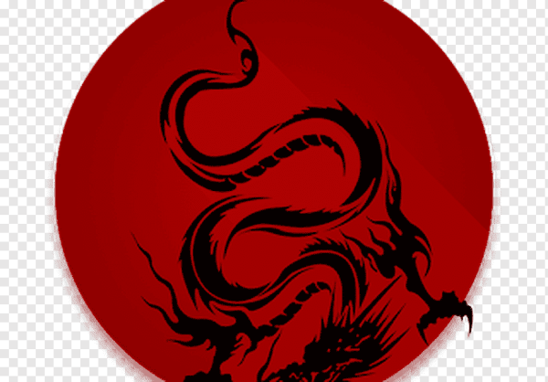 Китайский дракон наклейка