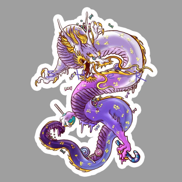 Наклейка дракон