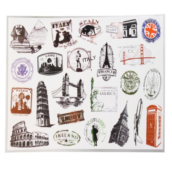 Наклейки с антикварными предметами