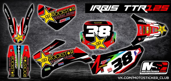 Наклейки на питбайк Ирбис ТТР 125