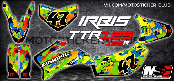 Наклейки на питбайк Irbis TTR 125