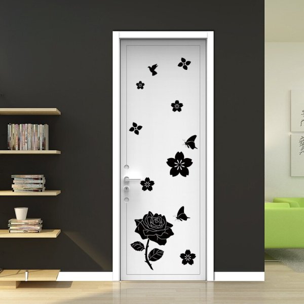 Декоративные наклейки на двери межкомнатные