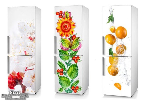 Дизайнерские наклейки на холодильник