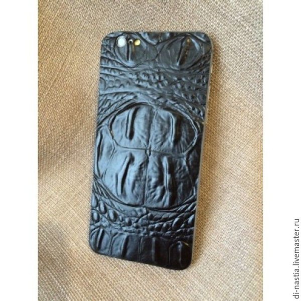 Кожаная накладка наклейка на телефон