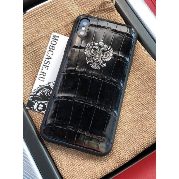 Кожаная наклейка на iphone