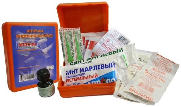 Знак медицинского назначения «аптечка первой медицинской помощи»