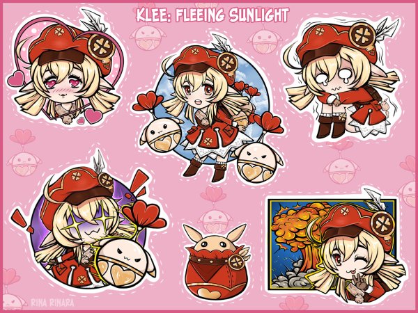 Геншин Чиби Стикеры кли