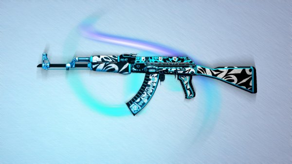 КС го АК 47 синий глянец