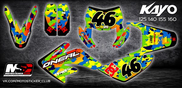 Наклейки на Kayo 140 KRZ