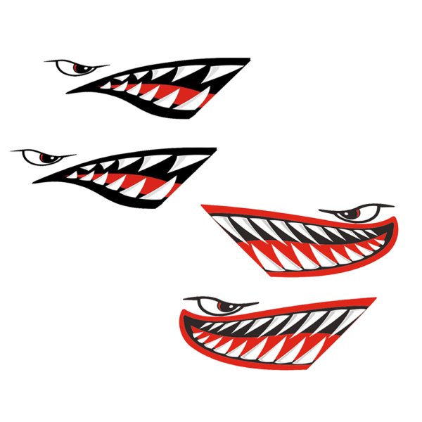 Акулья пасть наклейка