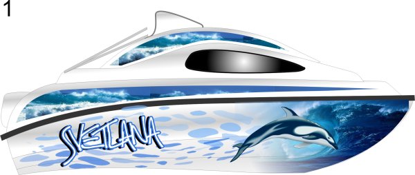 Катер рисунок