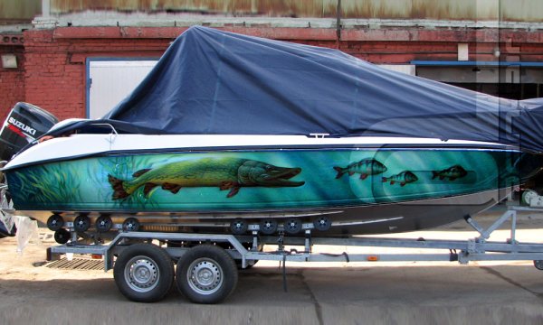 Аэрография на лодке