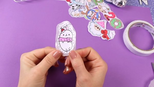 Стикеры из бумаги и скотча