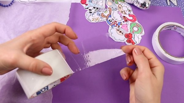 Наклейки из двухстороннего скотча