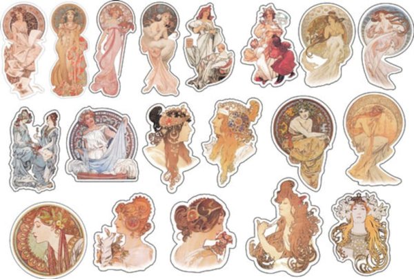 Старинные наклейки