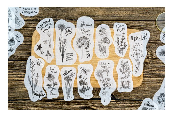 Наклейки из пергаментной бумаги и скотча