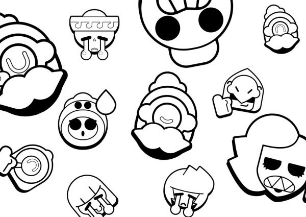 Раскраска Браво старс эмодзи