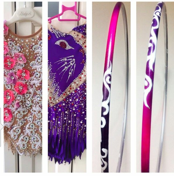 Декор обруча для художественной гимнастики