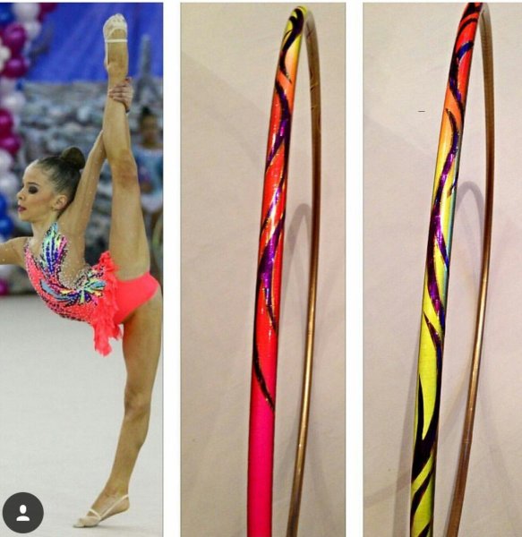 Варианты обмотки обруча для художественной