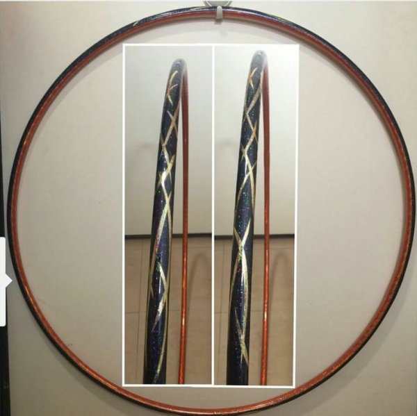 Обмотка обруча для художественной гимнастики