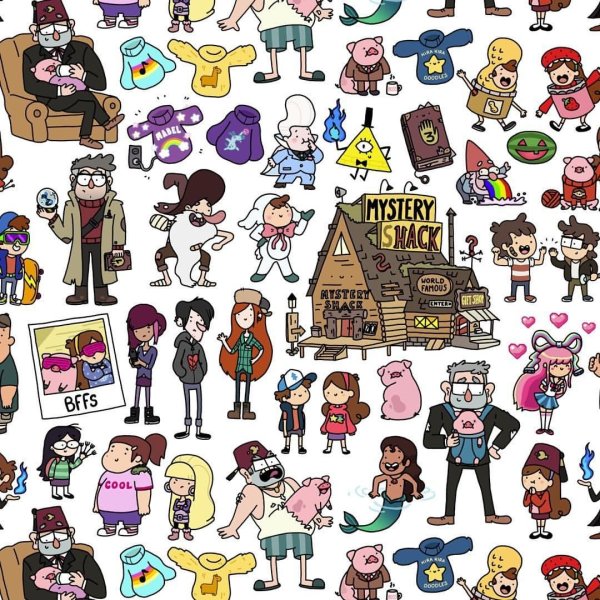 Гравити Фолз персонажи наклейки