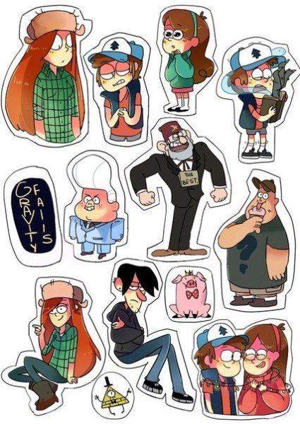 Stickers Гравити Фолз